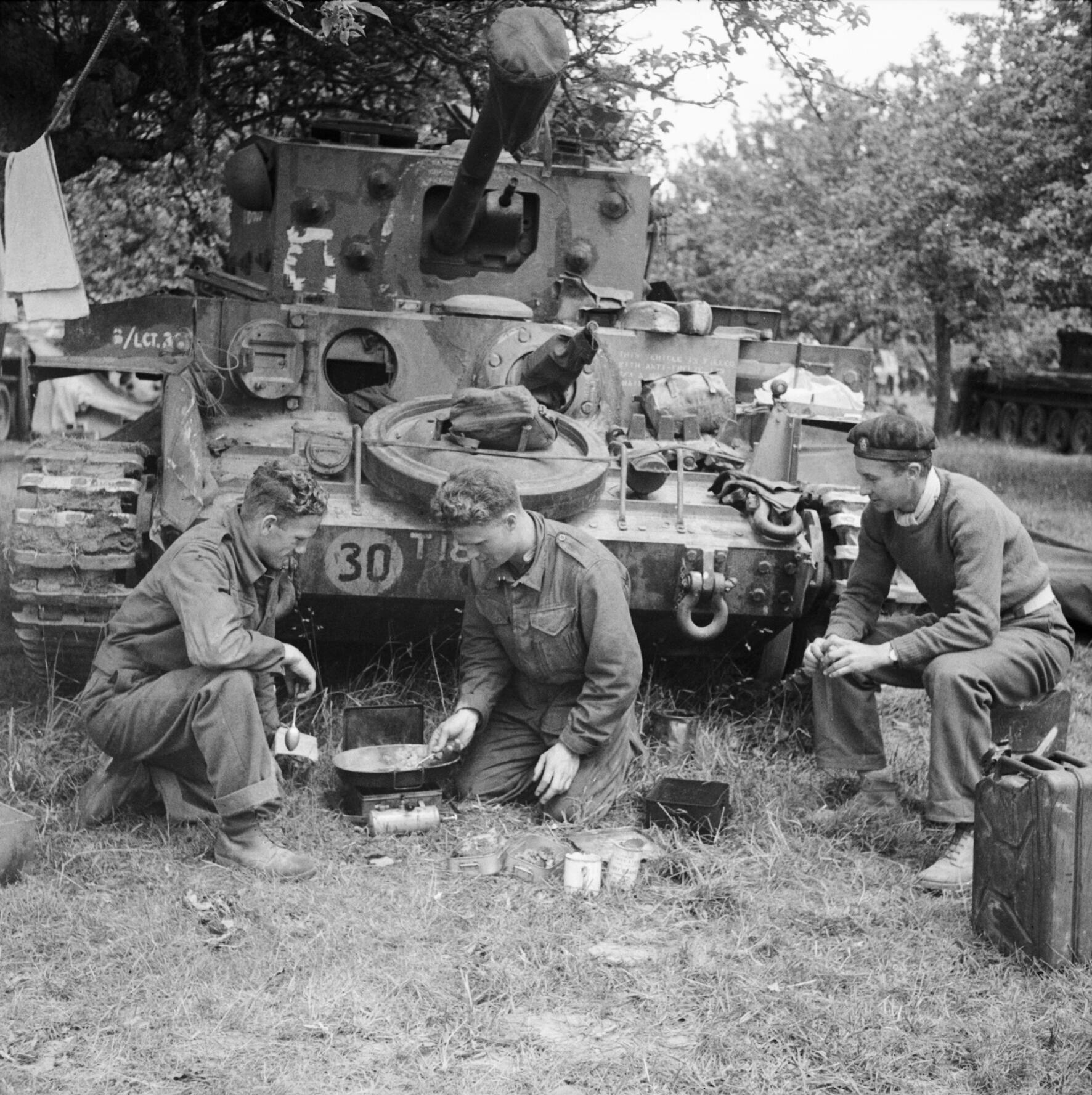 Cromwell tank crew, 4th County of London Yeomanry, 17 June 1944
